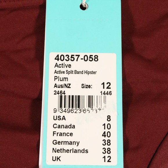 NWT Seafolly X Revolve Active Split Band Hipster in Plum - Picture 13 of 14